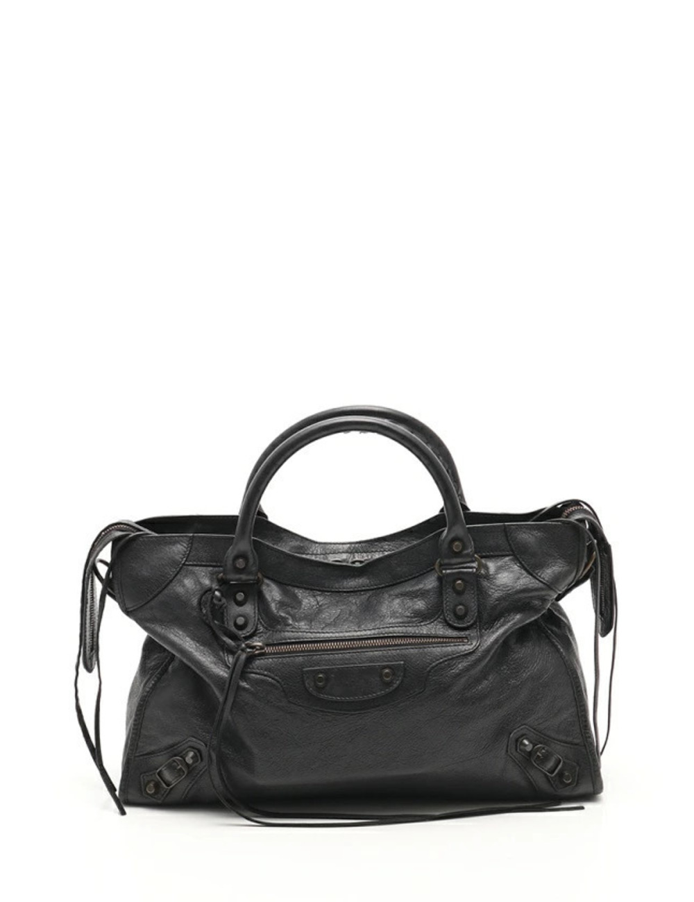 Balenciaga Handbag Shoulder Bag The City Black Leather Vector